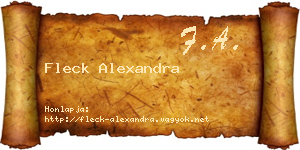 Fleck Alexandra névjegykártya